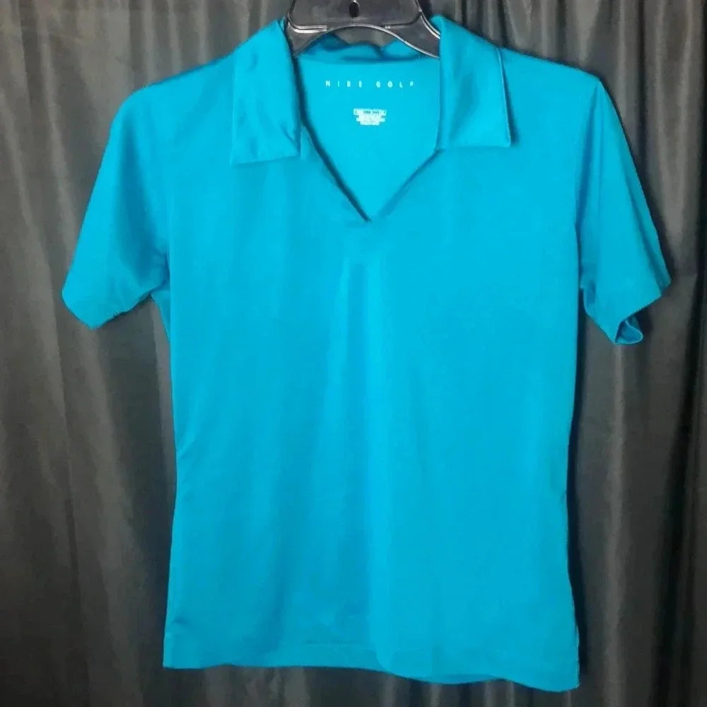 Teal Nike Golf Collard Shirt S‎